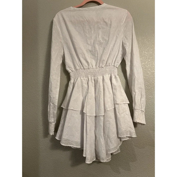 NWT The Jet set Diaries Mini Dress Size Large White Eyelet - Picture 8 of 8